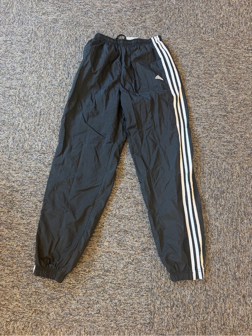 Vintage 90s Adidas Windbreaker Full Ankle Zip Men’s Track Soccer Pants Medium